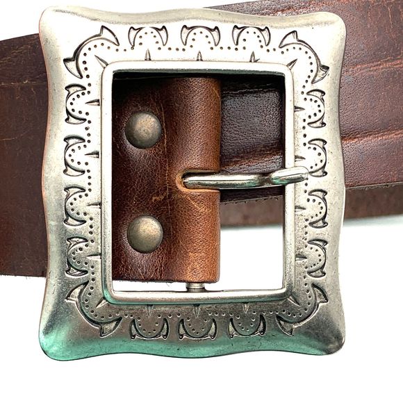 Vintage German Leather Belt Med - Picture 2 of 5